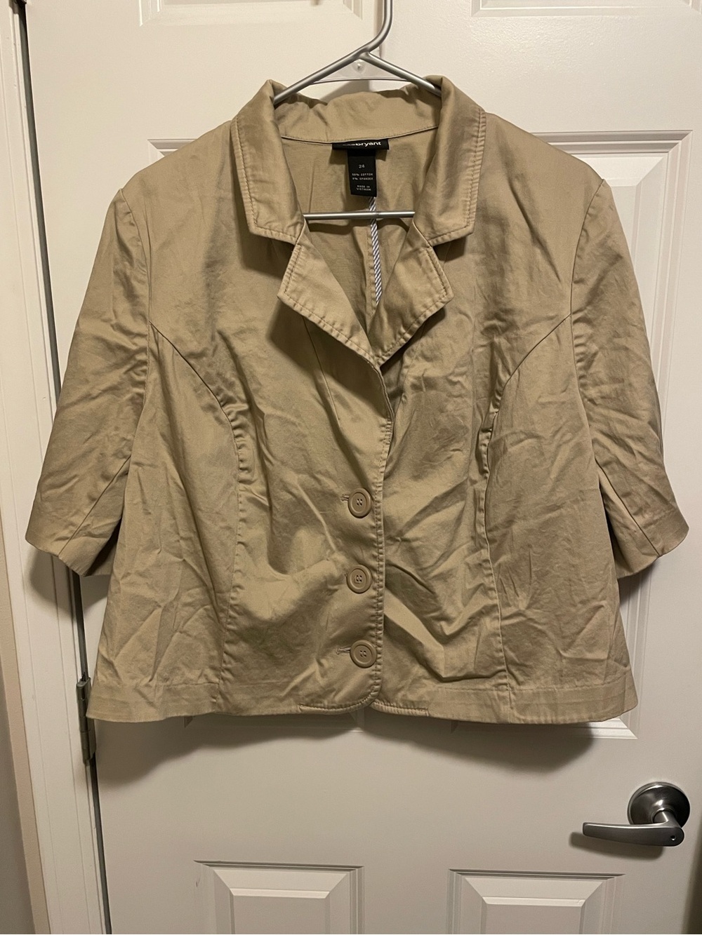 Lane Bryant Short Sleeve Cropped Blazer Size 24